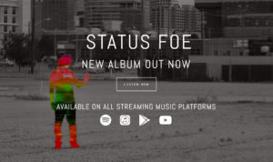 Screen Capture of the Status Foe website